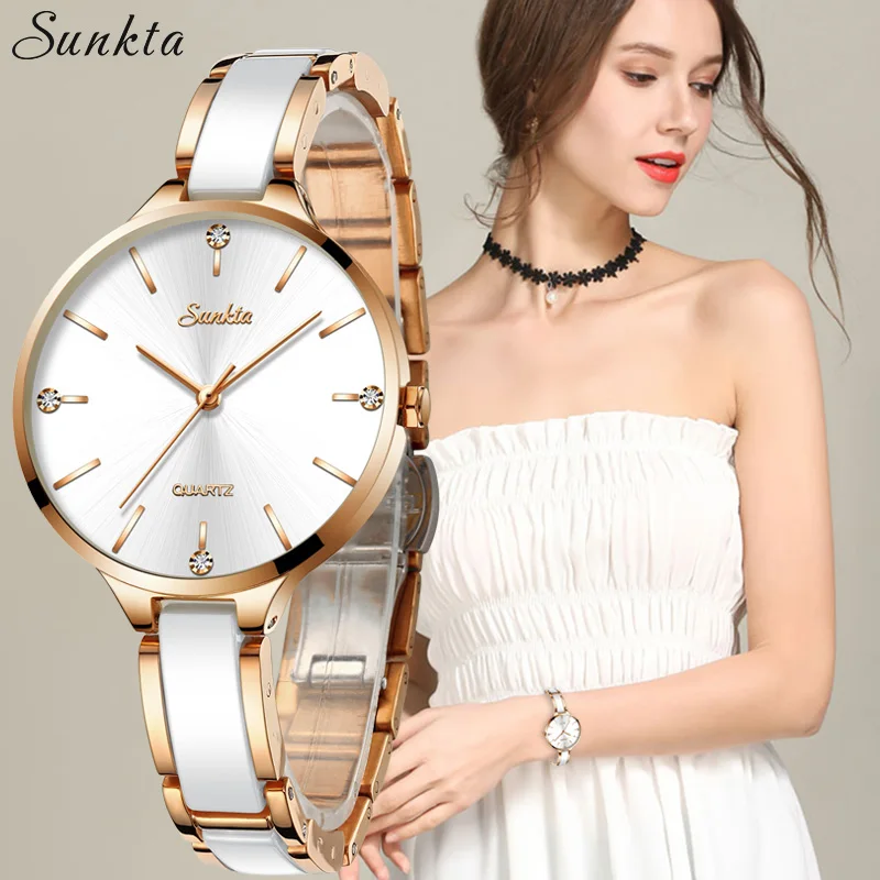 LIGE New Fashion Ceramics Watchband Quartz Women Watch Waterproof Luxury Brand Watch For Women Ladies Clock Gift Box Reloj Mujer