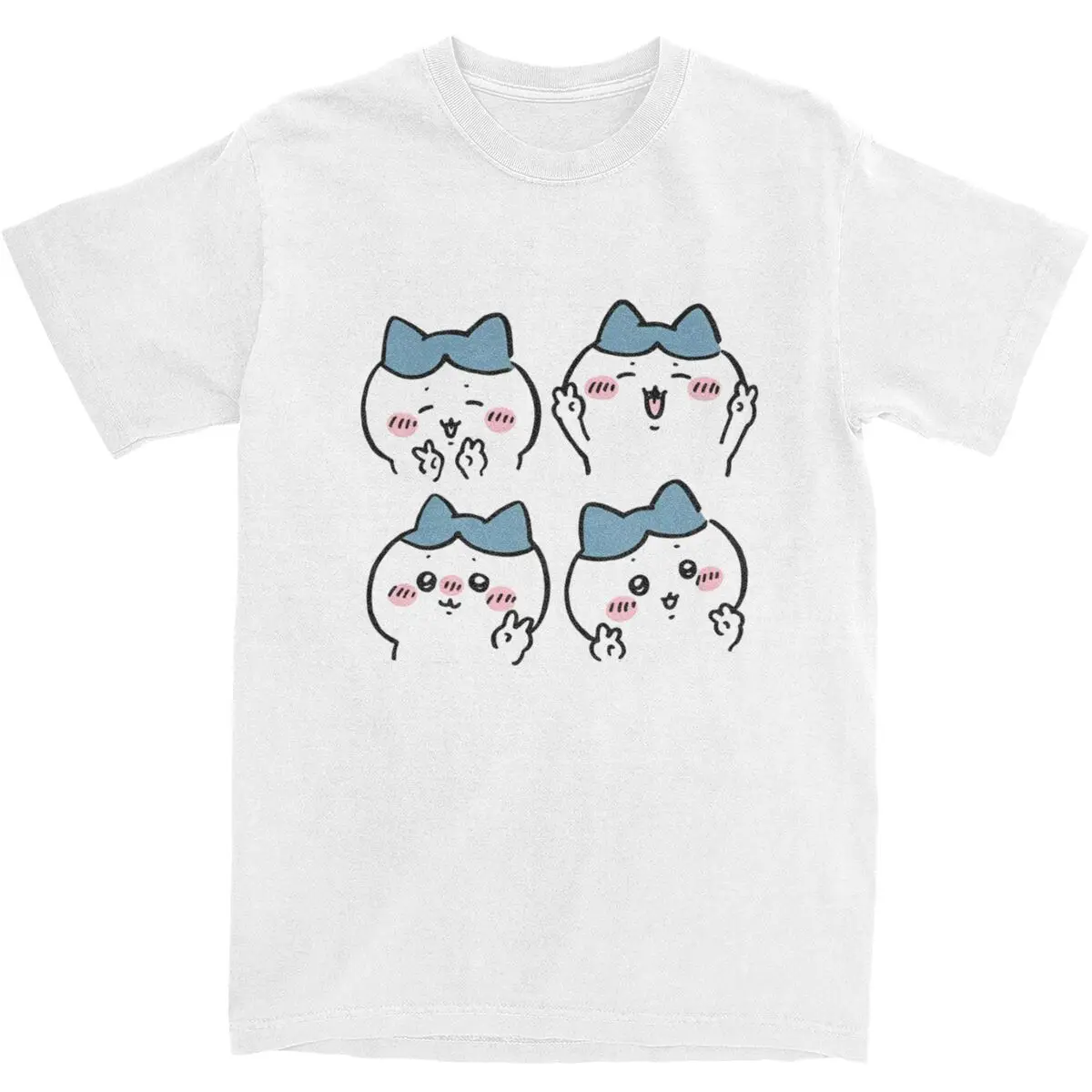 Мужская и женская футболка Chiikawa аниме японская милая мультяшная Y2K хипстерская