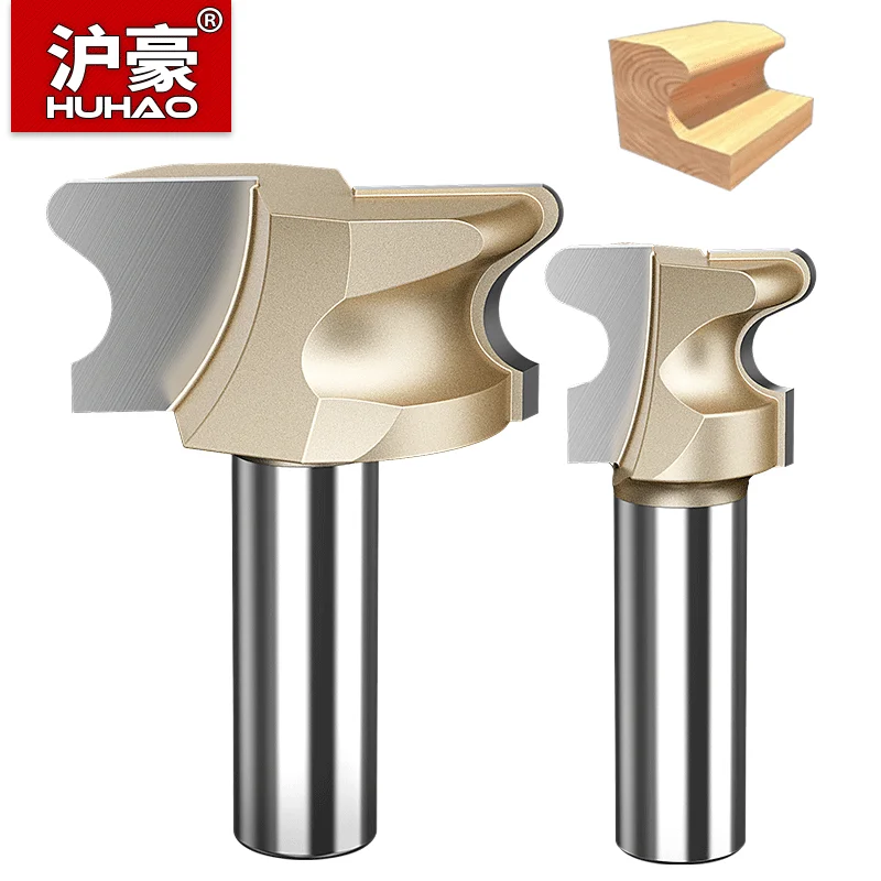 HUHAO 1pcs 1/2" Shank  Router Bits for wood double finger bit Woodworking Tools two Flute endmill milling cutter wood cutting