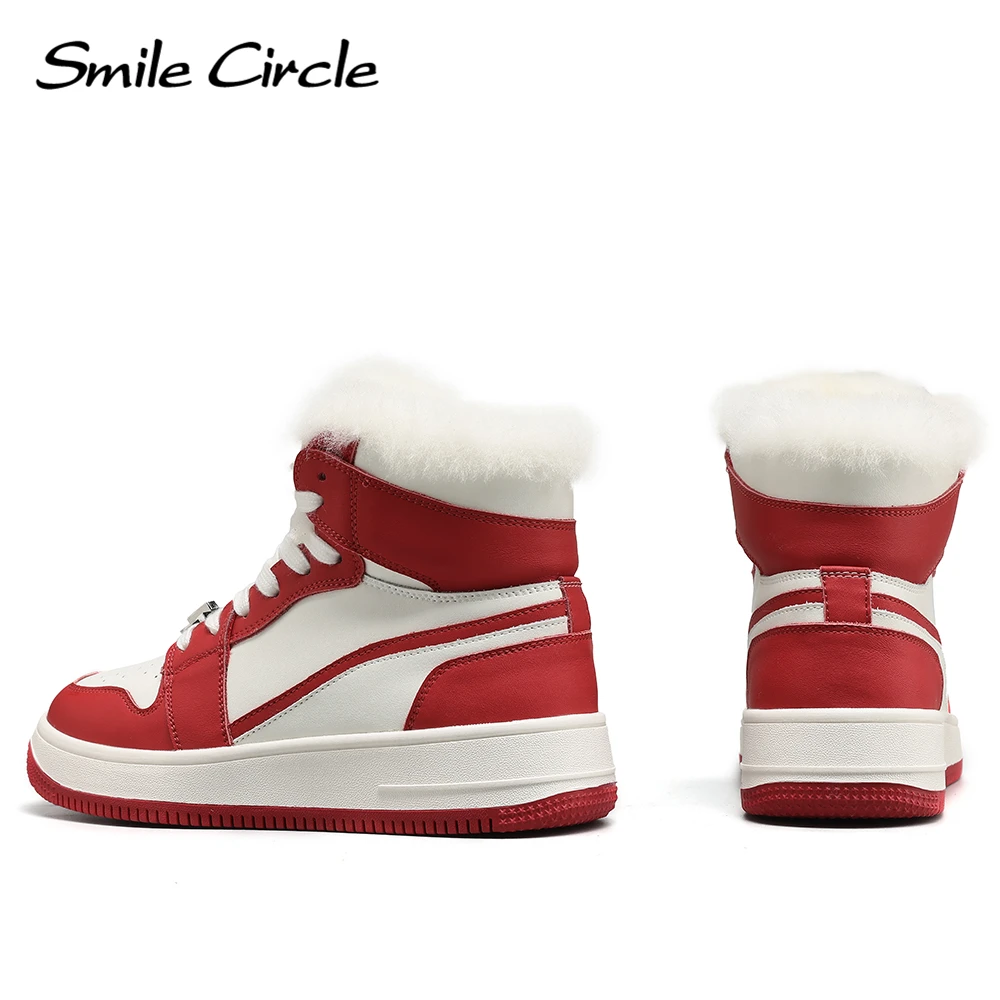 Кроссовки женские обувь зима женщины зимние высокие кроссовки из натуральной