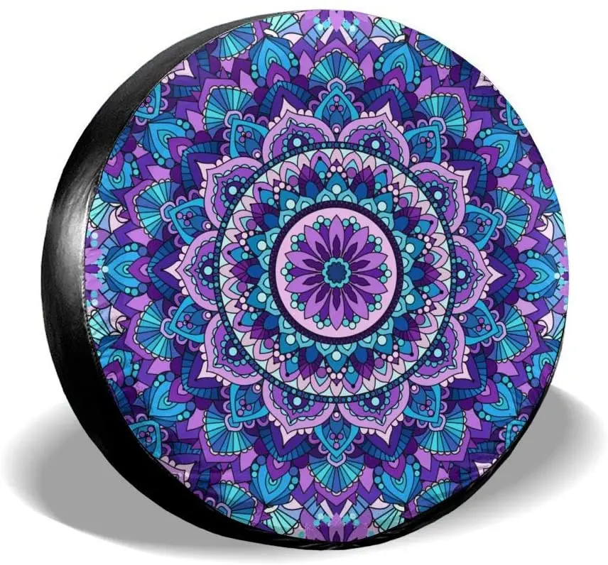 

Foruidea Bohemian Style Mandala Print Spare Tire Cover Waterproof Dust-Proof UV Sun Wheel Tire Cover Fit for Jeep,Trailer, RV, S