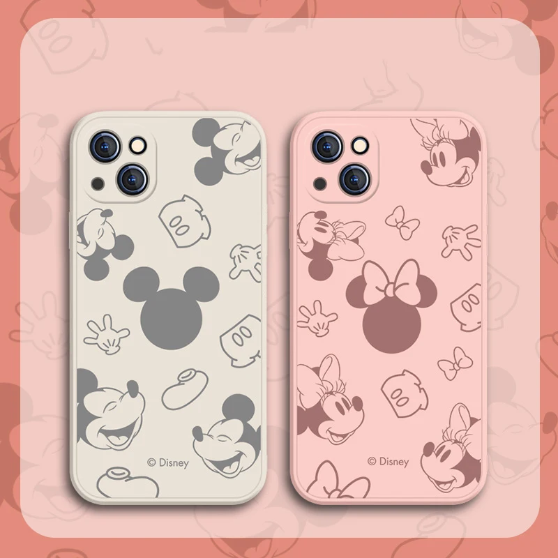 

Mickey Anime Phone Case For iPhone 13 12 11 Pro MAX Mini 6 6S 7 8 Plus X XR XS MAX SE 2020 5 Soft Silicone TPU Funda Back Cover