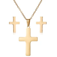 toocnipa fashion simple classic double sided cross antique silver color pendant girl short long chain necklace jewelry for women