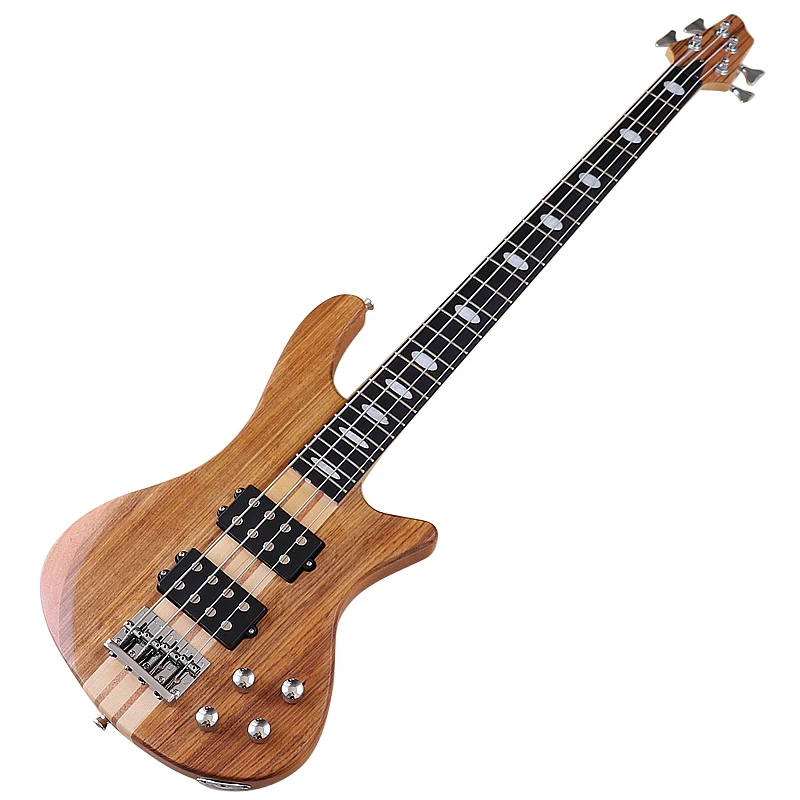 4-струнная электрическая бас-гитара, 43 дюйма, натуральный цвет, активная бас-гитара, горлышко из Канады и клена, высокое качество