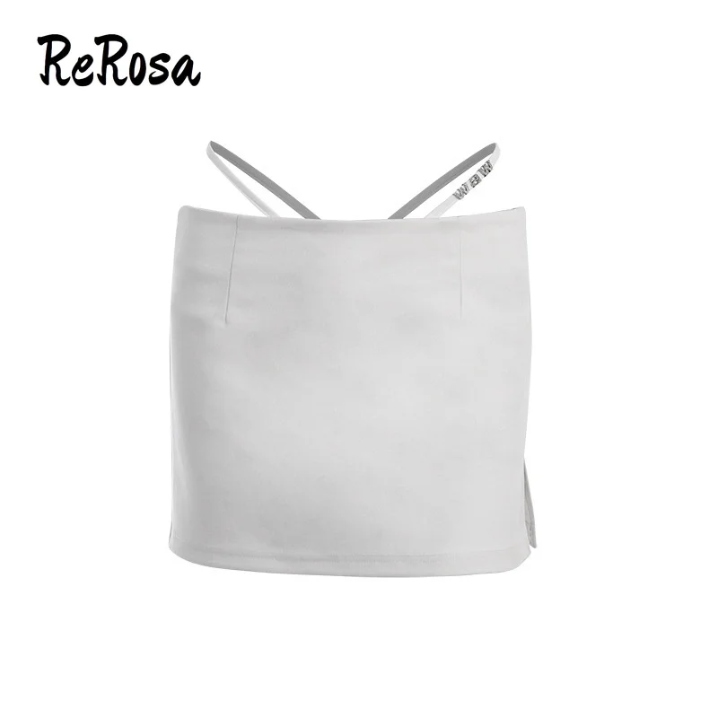 

ReRosa Women Solid Color Slit Fashion Tight Sexy Hip Short Skirt