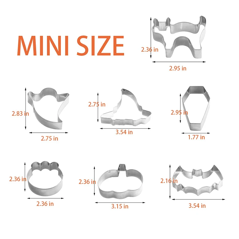 7 шт. формочка для печенья на Хэллоуин нержавеющая сталь мультяшная форма в форме
