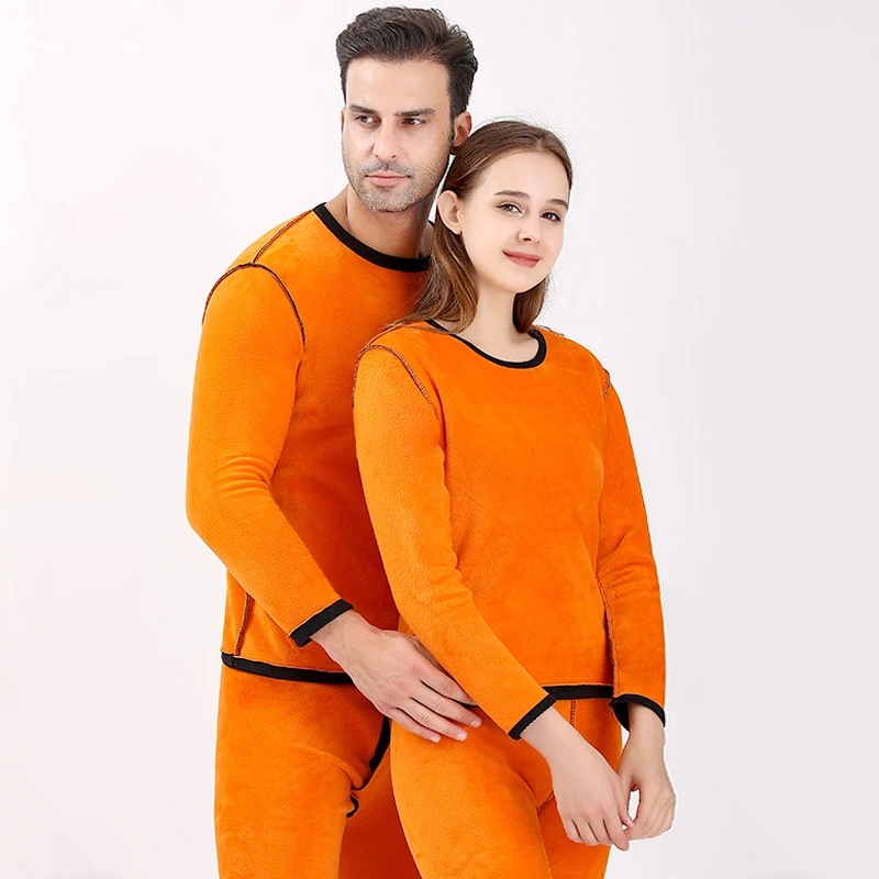 0.6 KG Thermal Underwear Man Winter Johns For Seamless Winter Thermal Underwear Set Warm Thermos Clothing Couple Clothing 