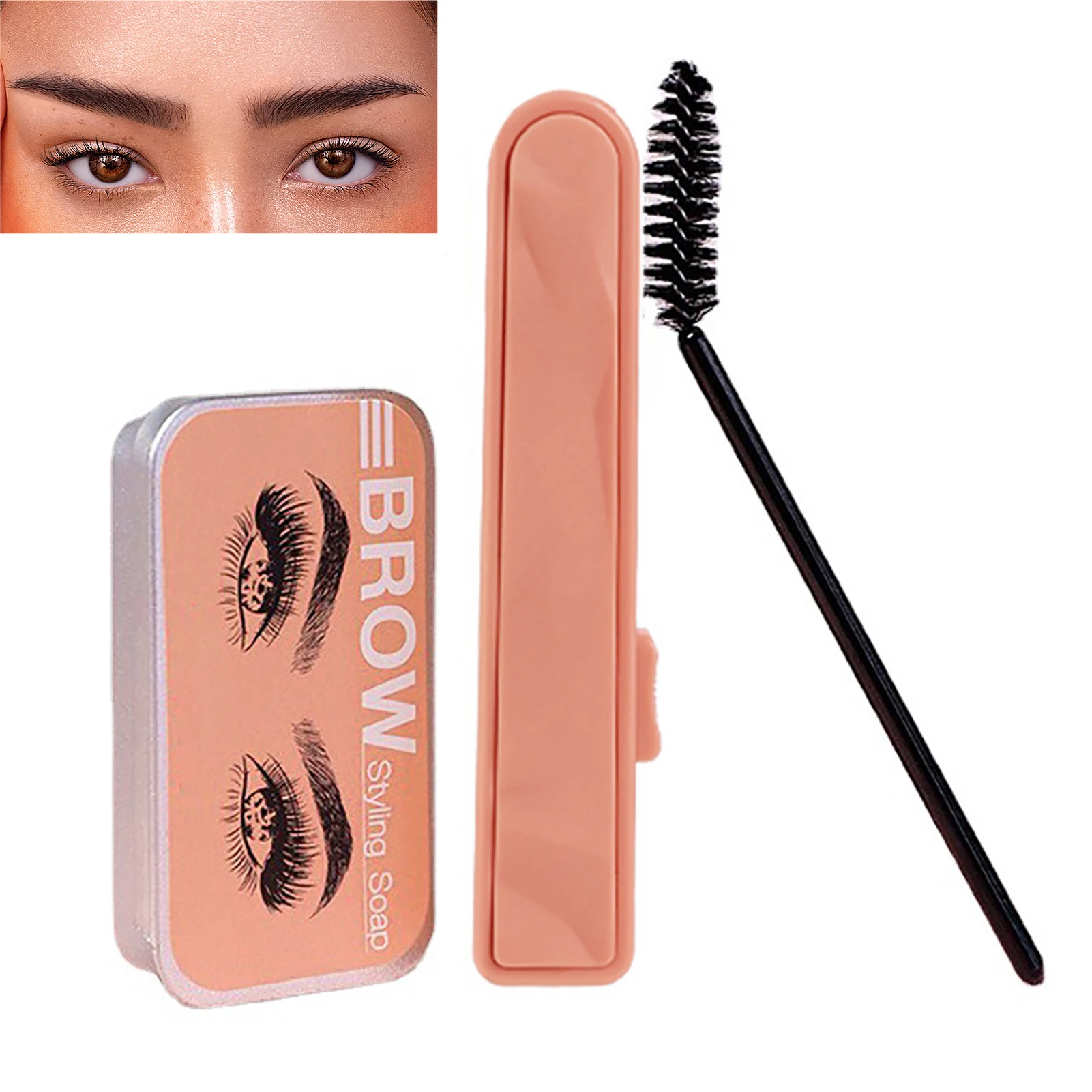 

Eyebrow Cream Natural Brow Makeup Pomade Long Lasting Smudge-Proof Eyebrow Styling Pomade For Natural Brows 3D Feathery Brows