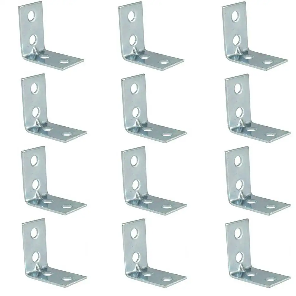 

12pcs L-Shaped Corner Brackets Metal Corner Braces Drawer Shelf Wall Bracket Fixing Right Angle Corners Brace Furniture Hardware