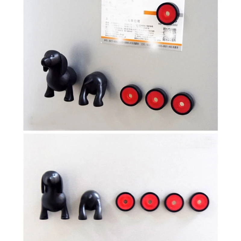 

Магнитные Съемные Наклейки на холодильник магнитные Мультяшные Собака Такса наконечники карты сообщения