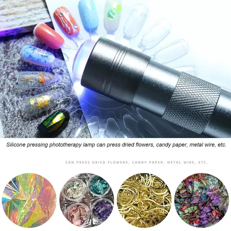 

2023NEW Nail Art UV Press Light UV Lamp With Jelly Silicone Stamper Nail Art Stamp Polish Print Quick Dry Lamp Nail Dryers