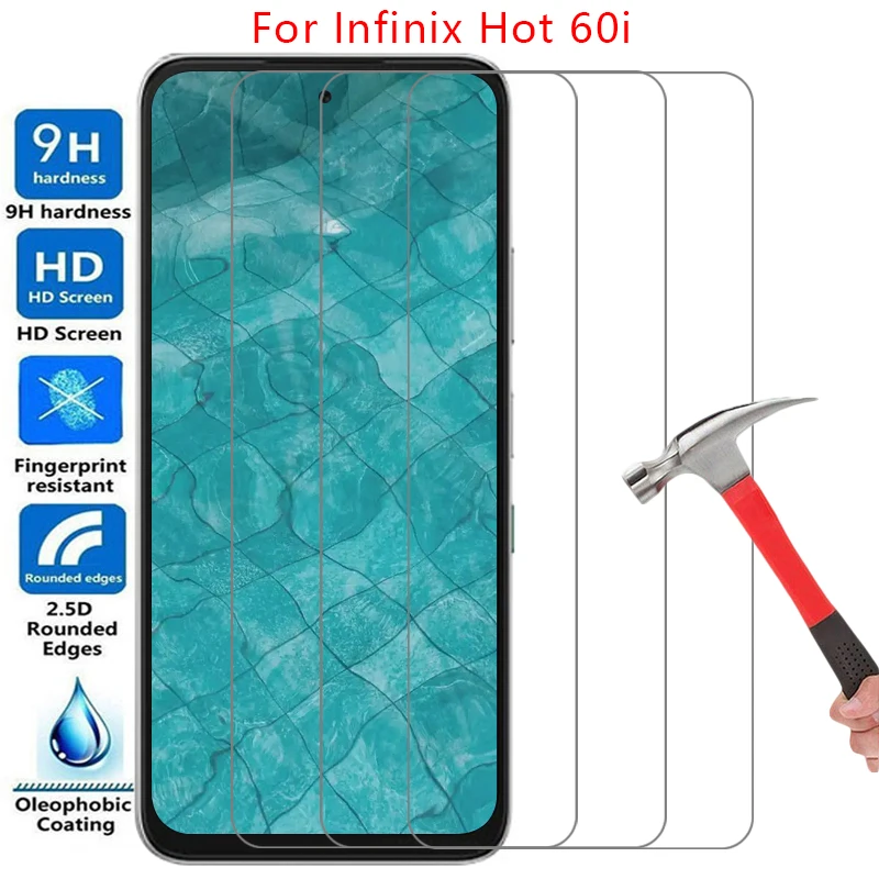 Фото Защитная пленка для экрана Infinix Hot 60i, защитное закаленное стекло для Infinix Hot 60i, 60i, i60, 4G, 5G, пленка-стекло для Infinix. №1