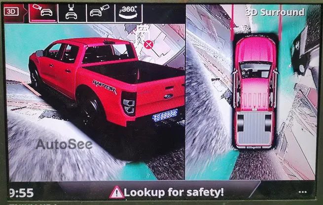 Оригинальный OEM-монитор для пикапа Ford Ranger Raptor 360 градусов камера птичий глаз