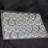 1lot 10 sheets jelly double side glue sticker for fake nails tips transparent flexible adhesive tabs
