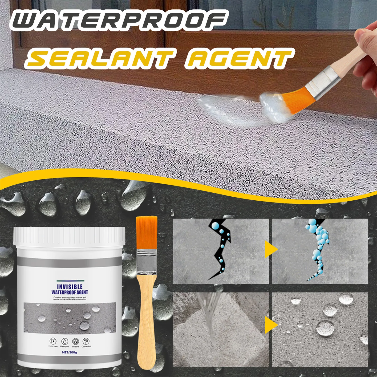 

WellFix Waterproof Anti-leakage Agent Super Strong Invisible Bonding Spray With Brush Anti-leaking Sealant Spray For Roof