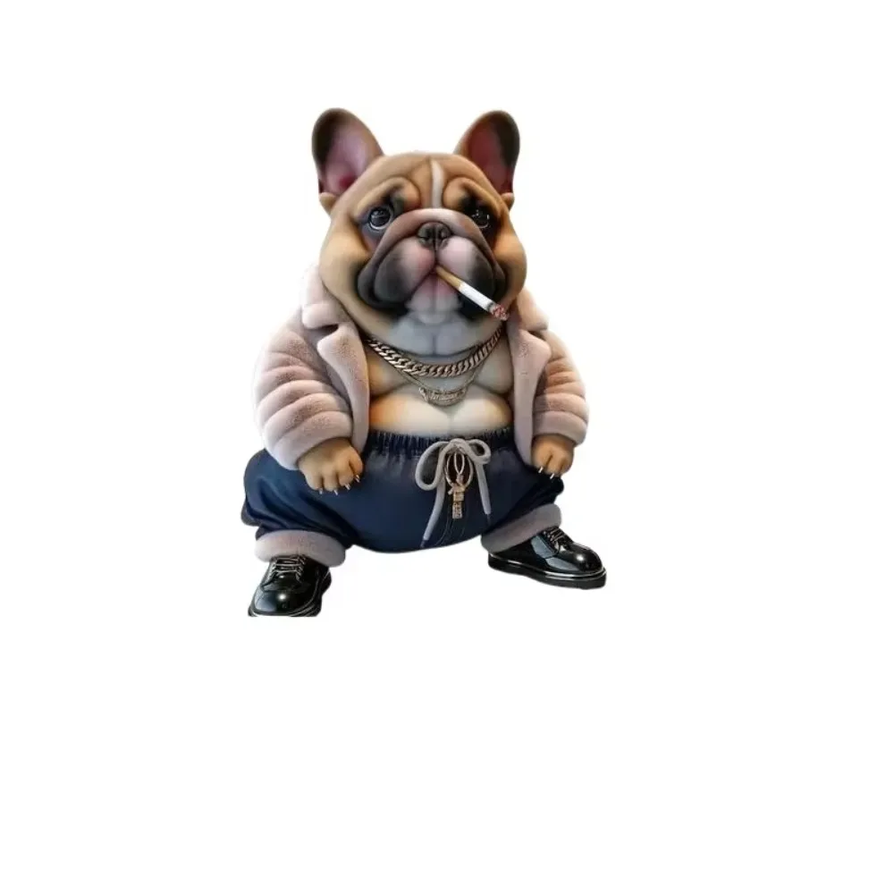 2D плоский милый китайский Шарпей курительная собака акриловый брелок креативный