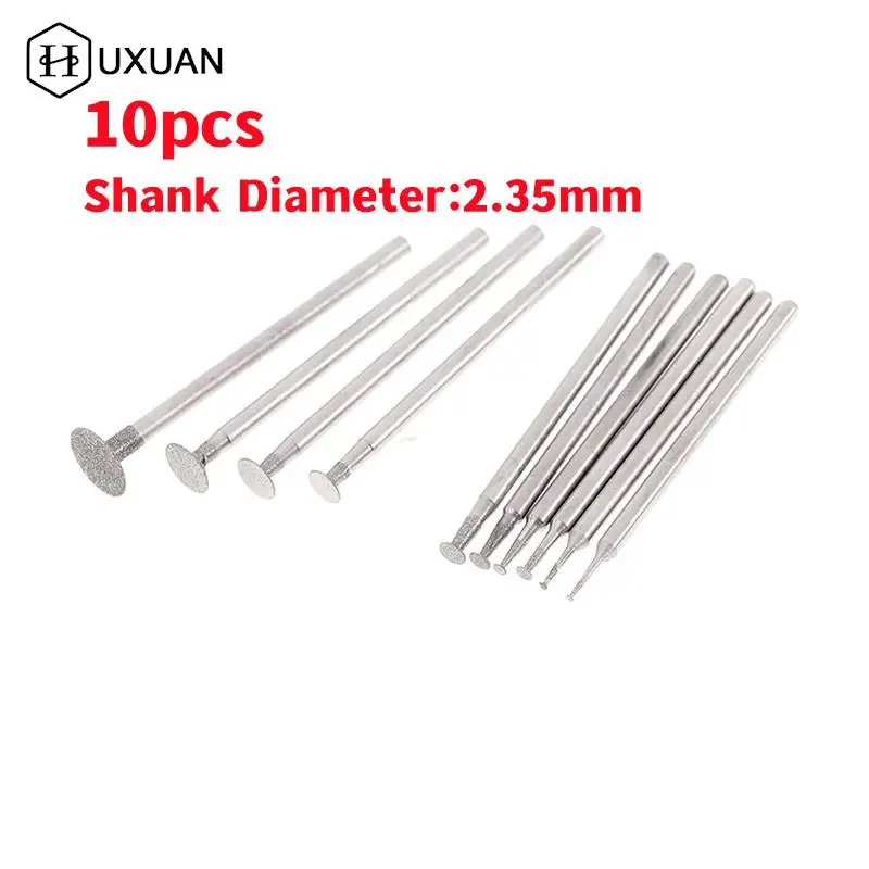 

10 шт. алмазных шлифовальных головок HUXUAN для роторного инструмента