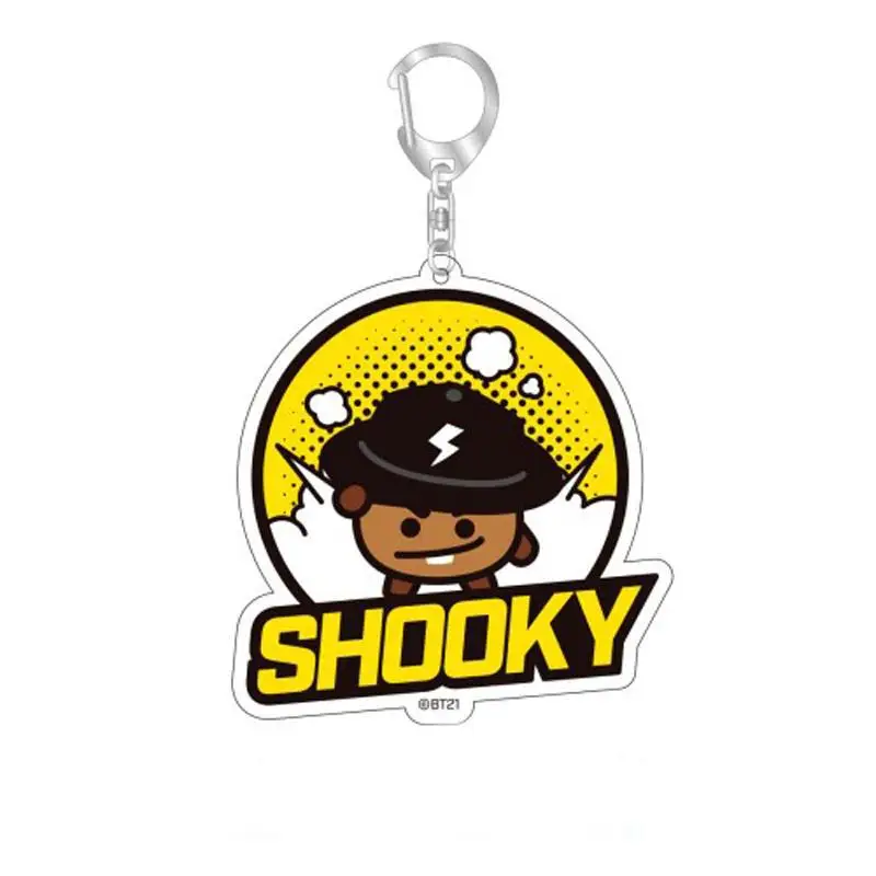 5 см милый мультяшный BT21 охватывающий акриловый брелок Koala Love Yellow Dog Kawaii сумка