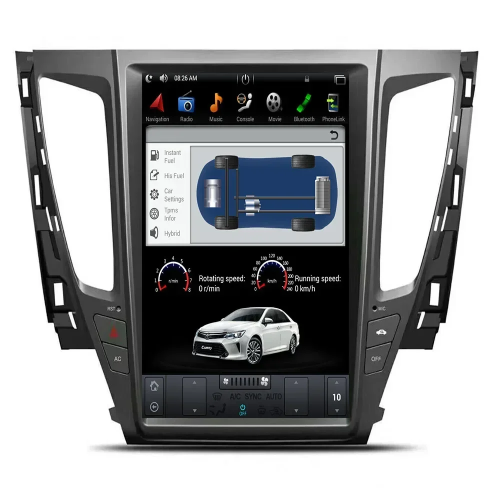 Автомобильный радиоприемник 15 дюймов с экраном Tesla RK PX6 для Mitsubishi Pajero Sport 2016 2017 2018 -