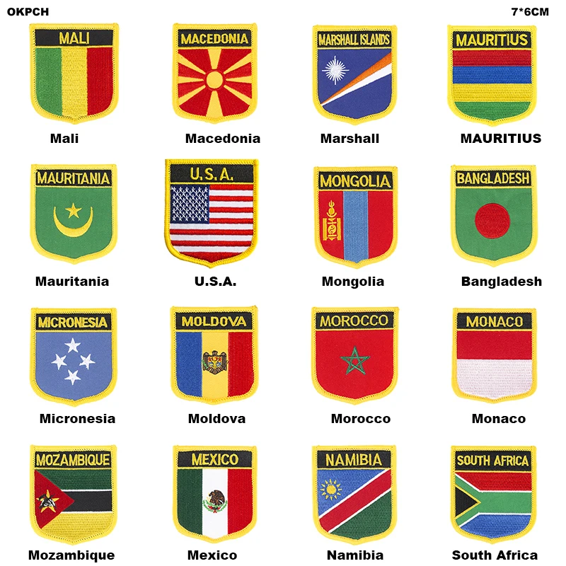 

Army Flag Iron on Saw on Badge Natinal Patch Tactical Military Patches Fabric
