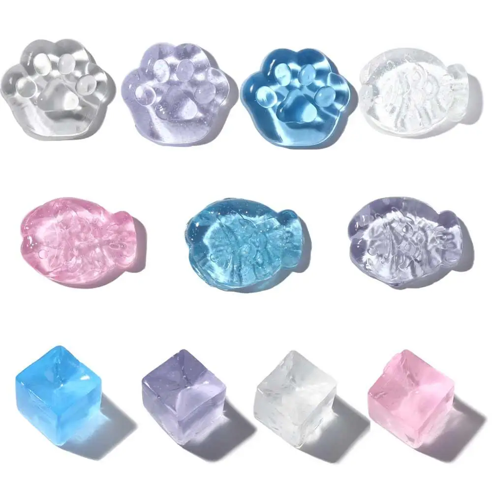 

Mini Transparent Fidget Hand Pinching Cat Paw Mini Mochi Ice Block Squeeze Toy Cat Paw Mini Mochi Ice Pressure Ball Toy