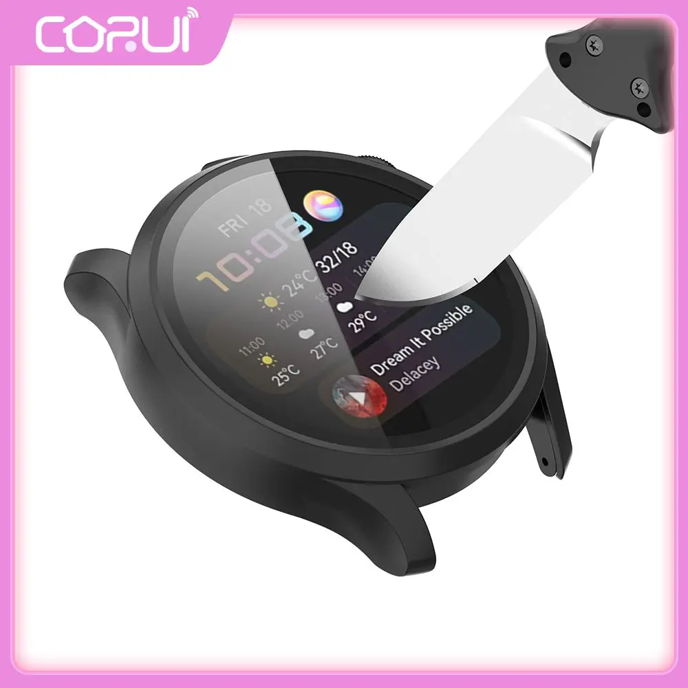 

Tpu Watch Protective Case Scratchproof Dust-proof Watch Screen Protector All-inclusive Waterproof For Huawei Watch3 Pc Anti-drop
