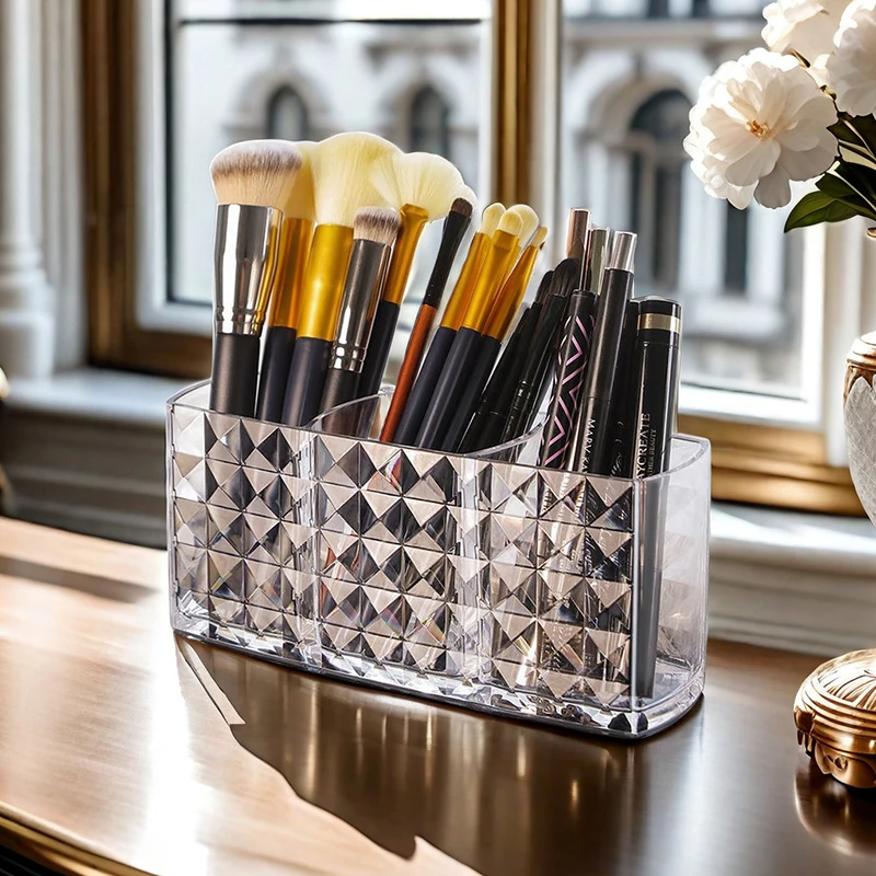 Прозрачная женская акриловая коробка для хранения кистей макияжа Женский