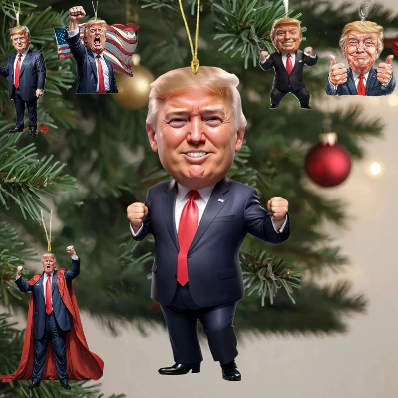 Забавный акриловый рождественский декор в стиле Trump подвесное украшение для