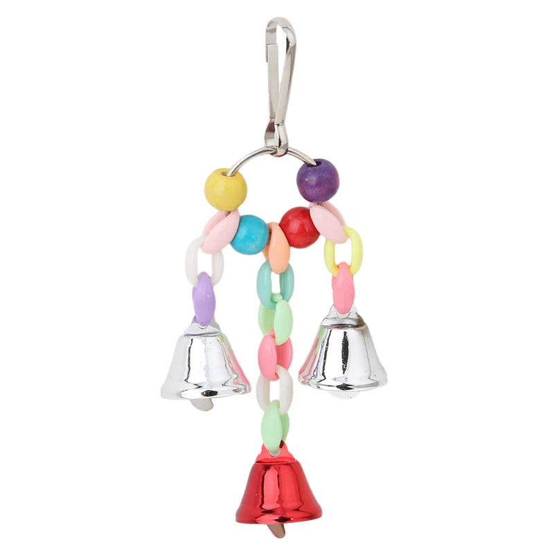 

Parrot Bird Toys Metal Ring Bell Hanging Cage Toys For Parrot Squirrel Parakeet Birds Bird Accessories