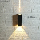 Светодиодный настенный светильник, домашний Настенный декор, Cree Led узкий Ip65 современный алюминиевый водонепроницаемый 15 60degree украшение для гостиной