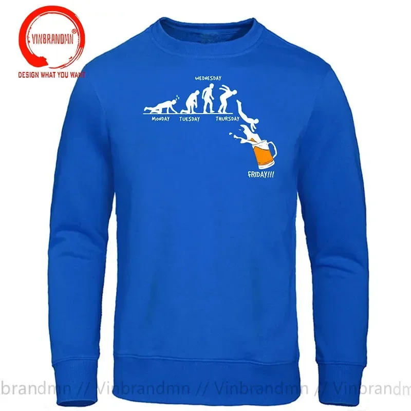 Monday Friday Beer Lover забавные толстовки с принтом мужские модные в стиле Харадзюку