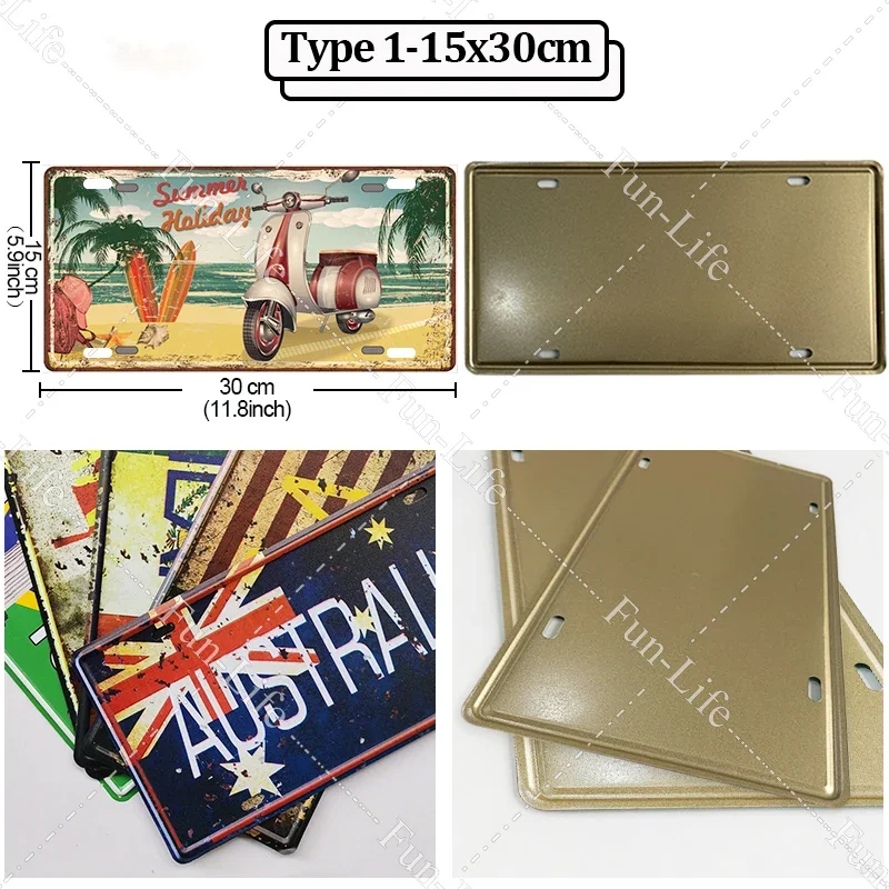 Оловянная дорожка для мотоцикла в стиле ретро 66 моторов 15 х30 см