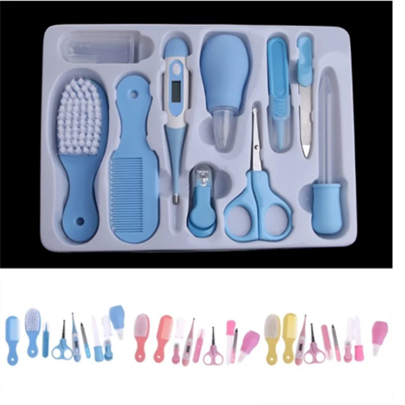 Baby Health Care Kit Newborn Nail Hair Thermometer Grooming Brush Kit Clipper Scissor Multifunction Kid Toiletries Kit Baby Care images - 3