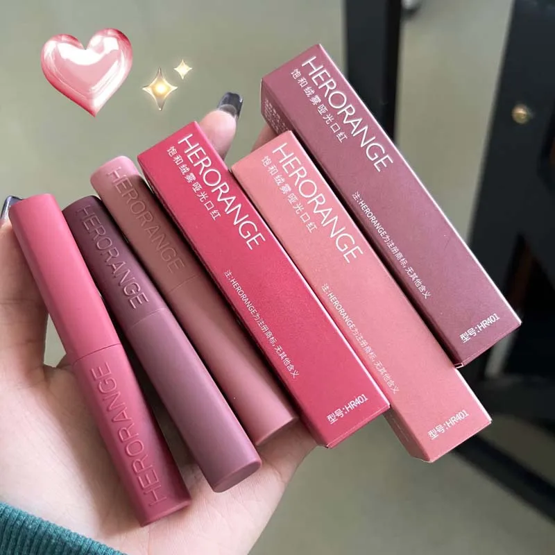 

Light Air Velvet Matte Lipstick Soft Mist Long Lasting Pigmented Waterproof Silky Smooth Lip Makeup Sexy Red Color Lipstick