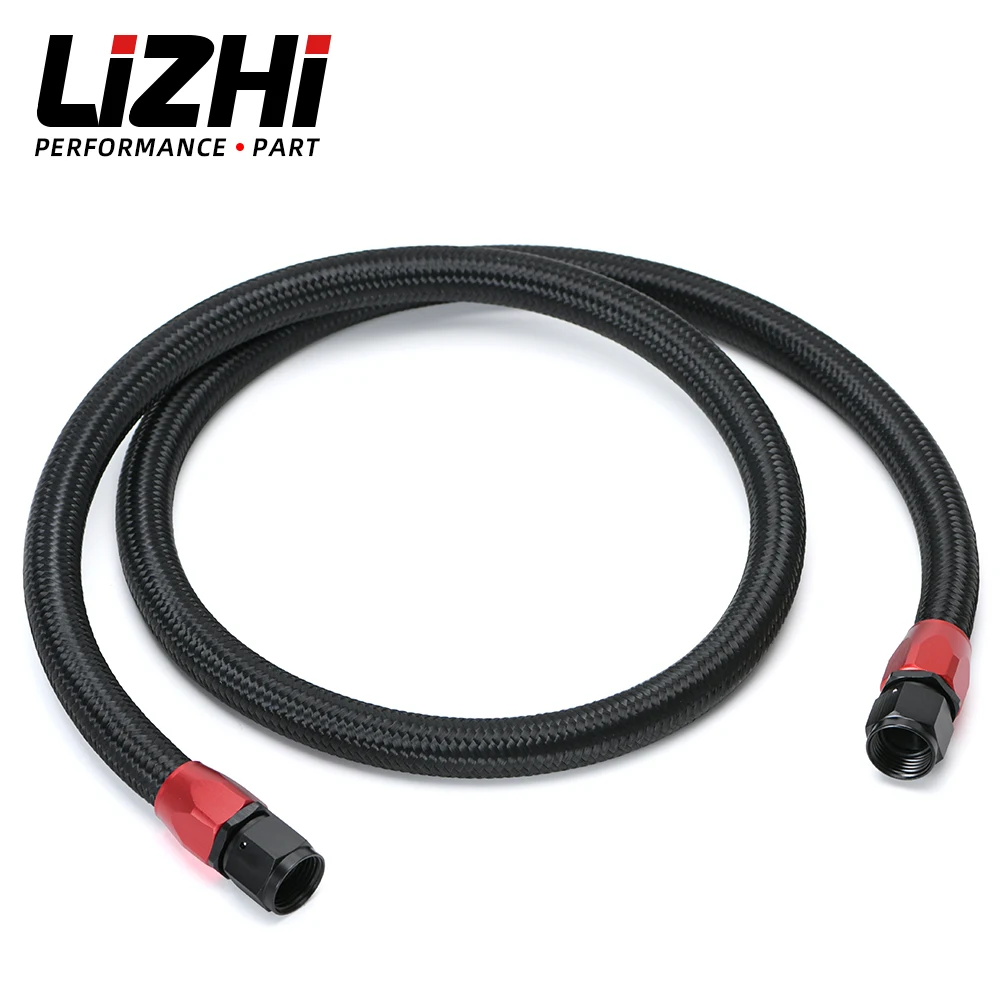 AN10 1 4 м черный шланг из нержавеющей стали с масляным шлангом и прямым поворотным