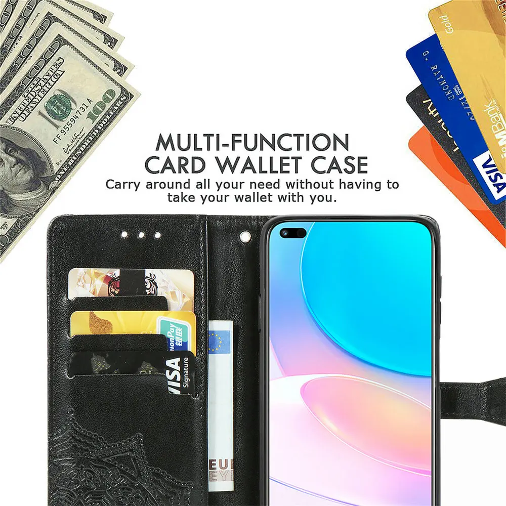 nova 8i nova9 i8 9 flip case wallet leather mandala card slot book shell for huawei nova 9 pro case nova8i 9 se 8 i phone cover free global shipping