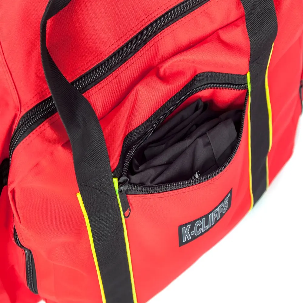 Unisex Fire Fighter Rescue Duffel Fireman Gear Travel Bag Shoulder Strap Helmet Pocket by Praise Start,