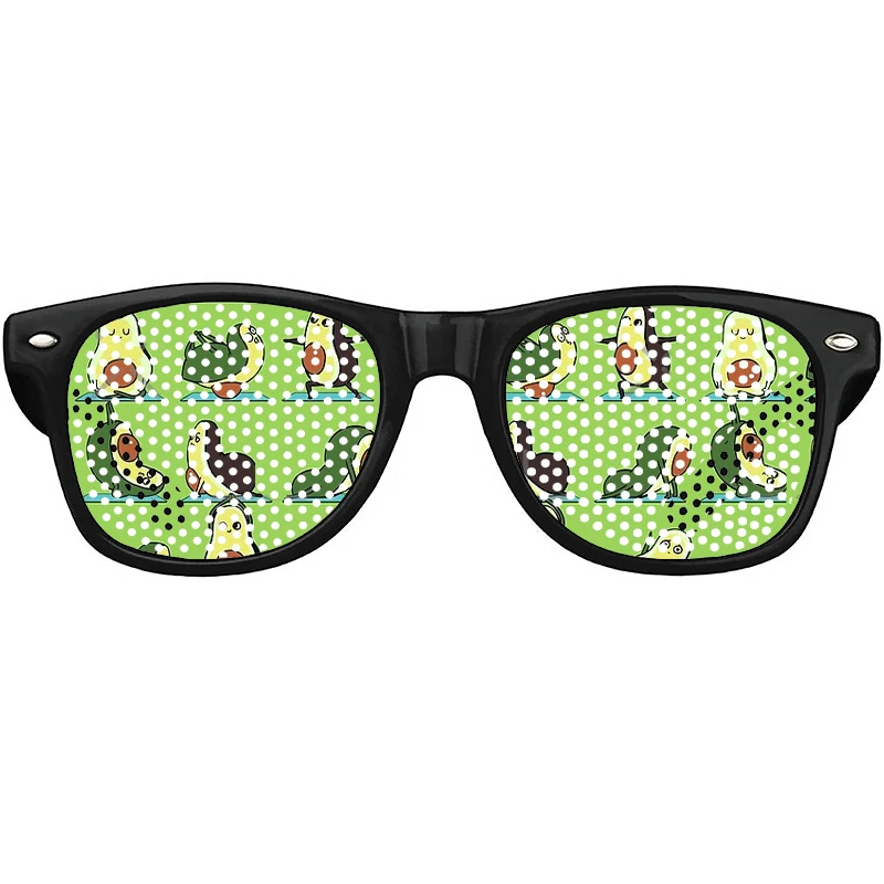 

Funny Glasses Avocado Yoga Printed Birthday Holiday Party Glasses Summer Beach Wedding Sunglasses For Women Men Eyeglasses