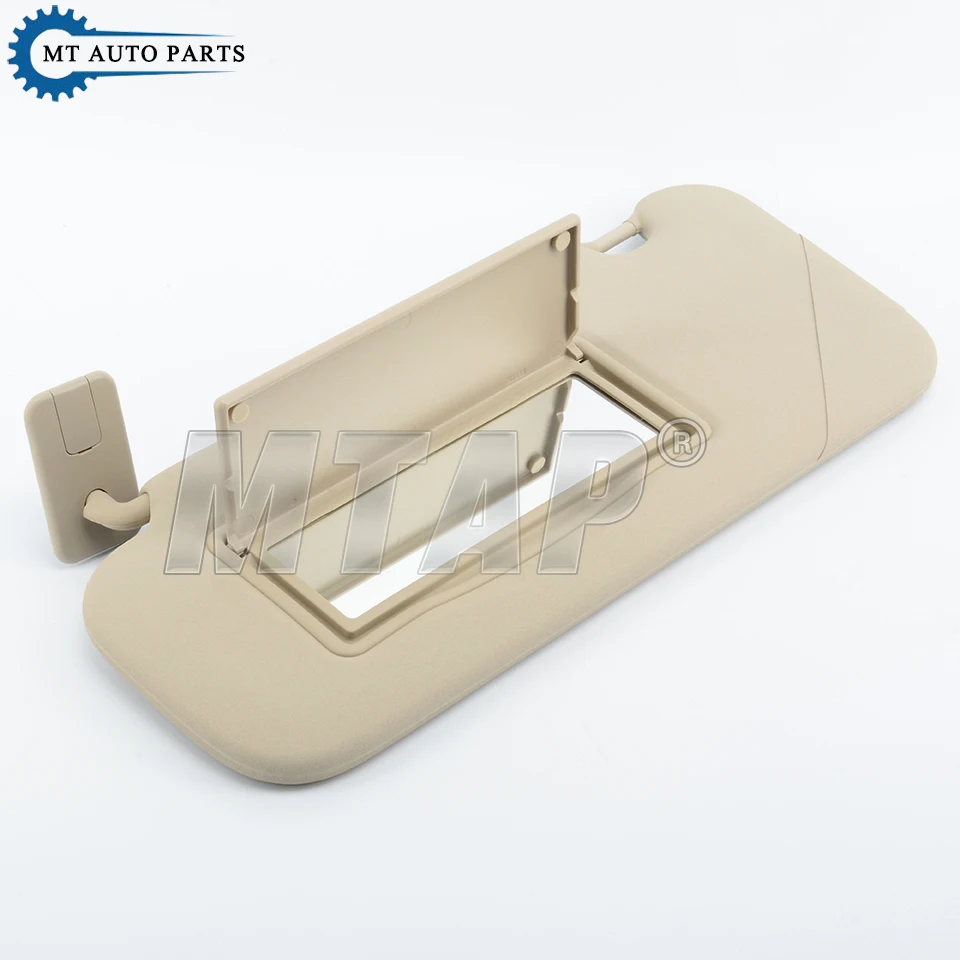 MTAP Car Front Sunvisor Sun Visor Assembly With Mirror For Peuget 408 2010-2013 308 2012-2015 Gray Color Without Lamp