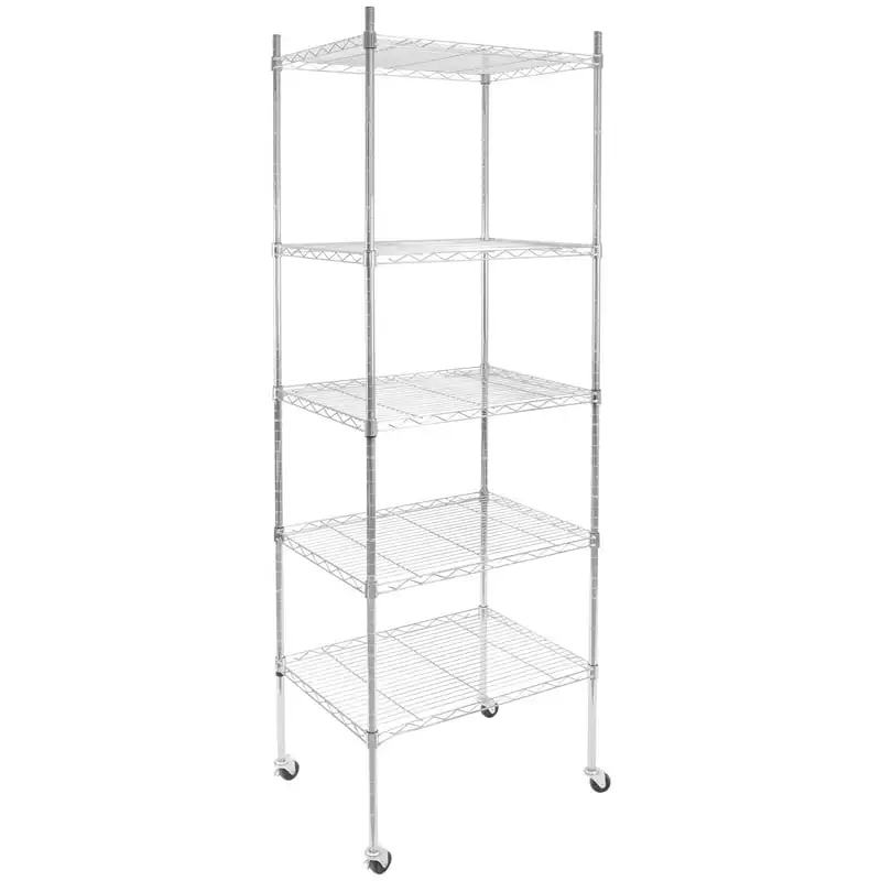 

x 18"D x 74.5"H 5-Shelf Garage Shelves, Stainless Steel