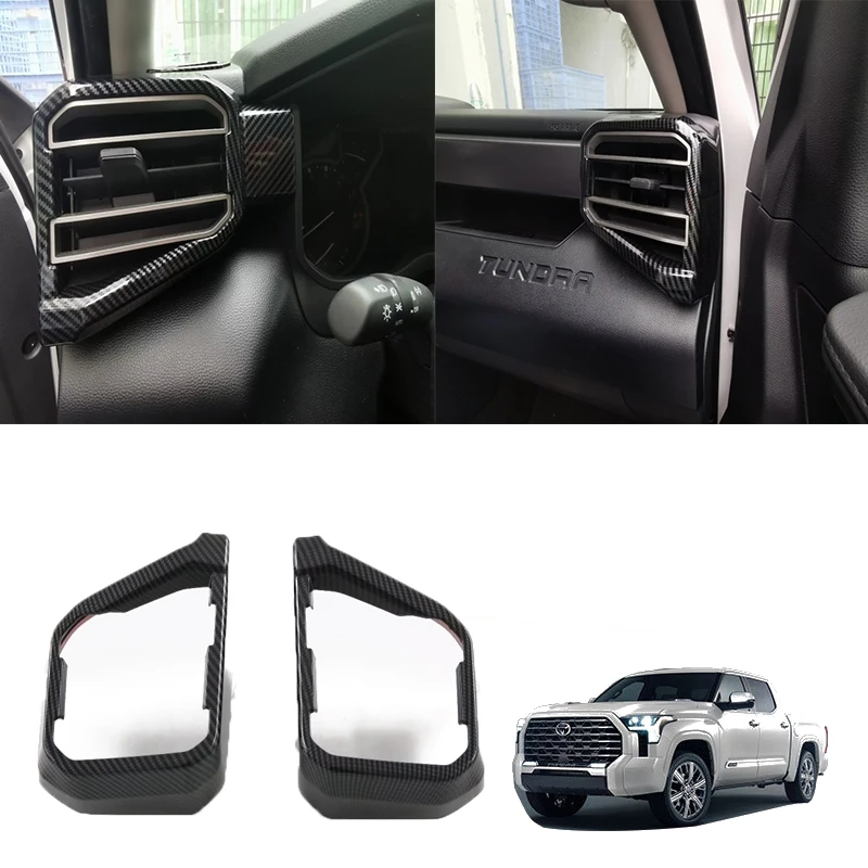 

Для Toyota Tundra Sequoia 2022 2023 ABS аксессуары для интерьера, держатель для стакана с водой, окно, вентиляционное отверстие, декоративная панель, крышка