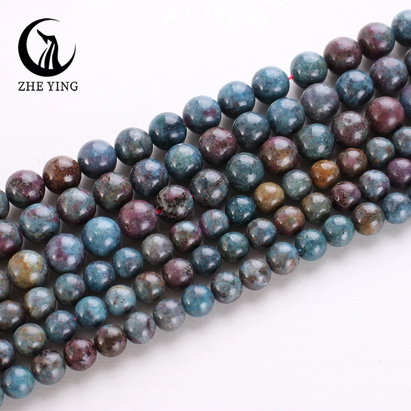 Бусины Zhe Ying из натурального сапфирового камня