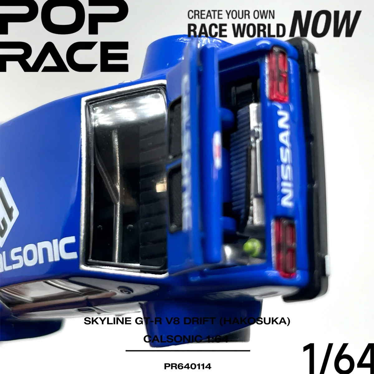В наличии JDM Pop Race PR640114 1:64 Skyline GT‑R V8 Drift Hakosuka Calsonic Widebody Open Parts Коллекционная модель автомобиля из сплава (art.: 3920dd3ceab68) - 3920dd3ceab68