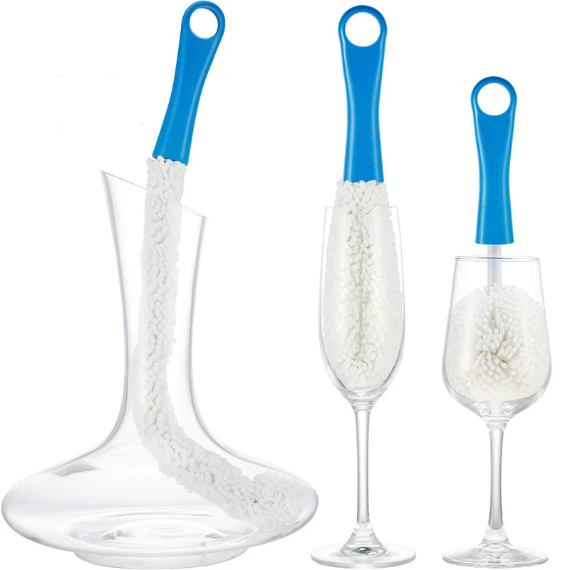 

Soft Foam Wine Bottle Brush Decanter Stemware Glasses Dust Cleaning Brush Flexible Win Bar Set Cleaner Cleaning Tool Accessories