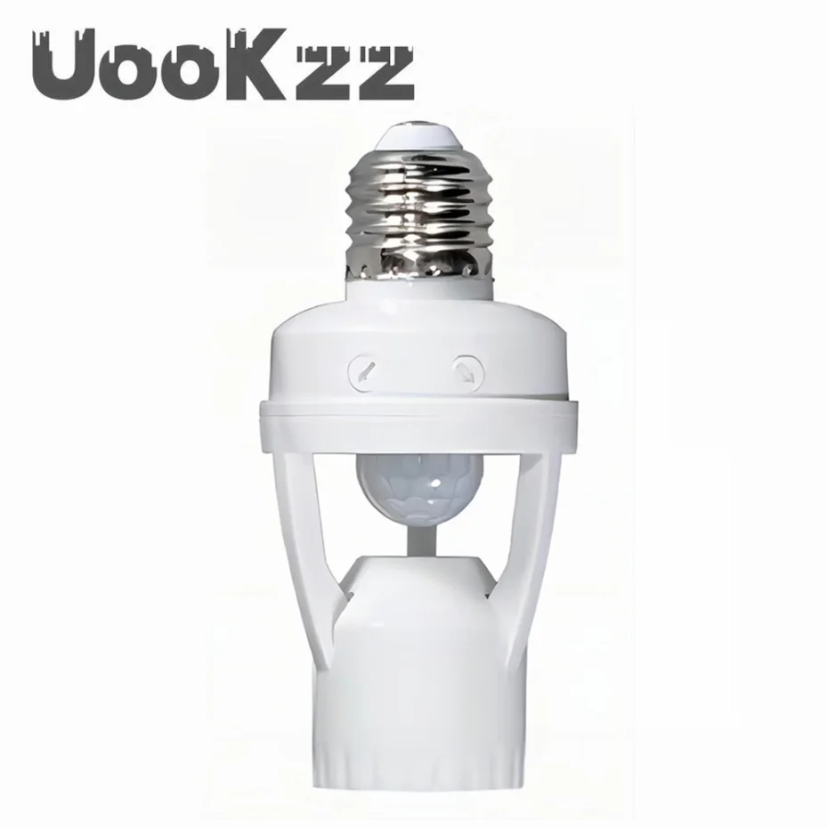 

UooKzz 360 Degrees PIR Human Induction Motion Sensor LED Night Lamp Socket Base E27 AC 85V-265V Delay Time Adjustable Switch