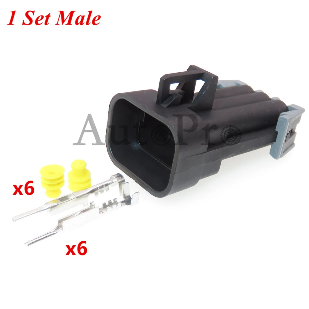 

1 комплект 6 отверстий 12052848 12124107 автомобильный жгут проводов гнездо Автомобильный штекер гнездо док-разъем автомобильные аксессуары