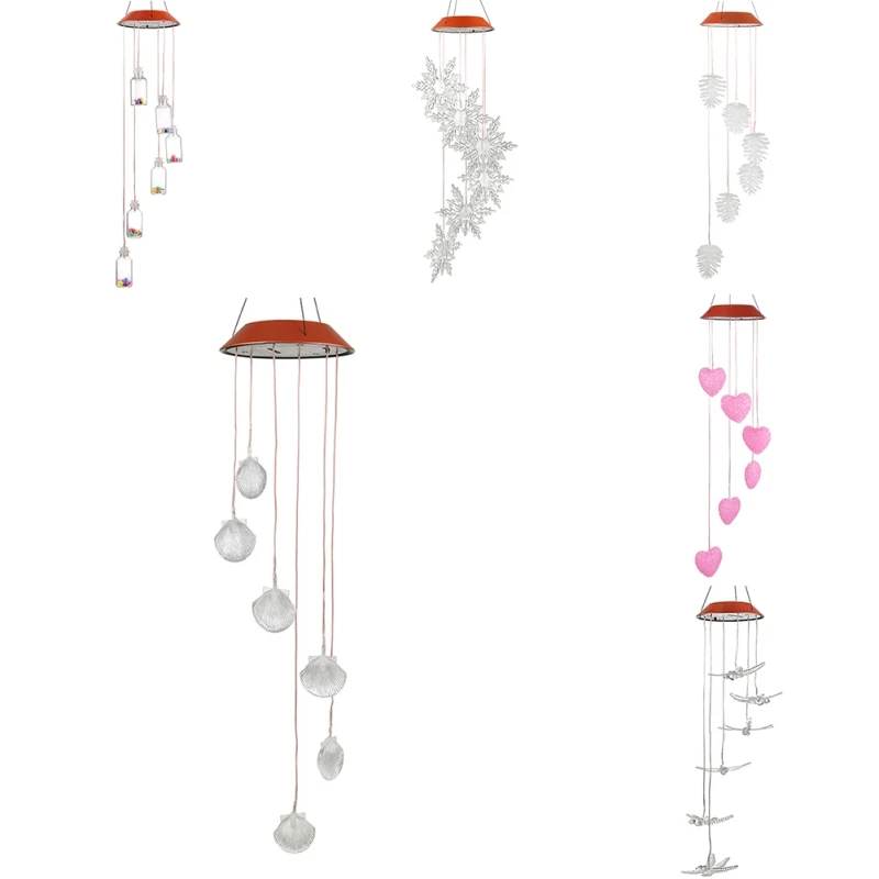 

Colorful LED Crystals Wind Chime Sun Catchers Garden Hanging Pendant Ornament Window Curtain Home Decoration Dropship