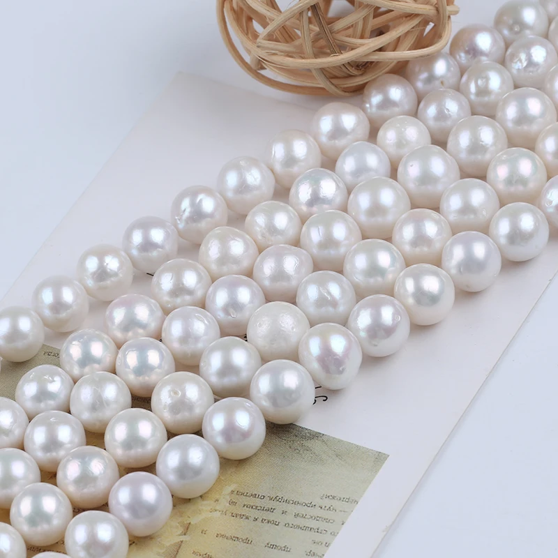 В наличии круглый жемчуг Эдисона 10-12 мм белый натуральный пресноводный ожерелье