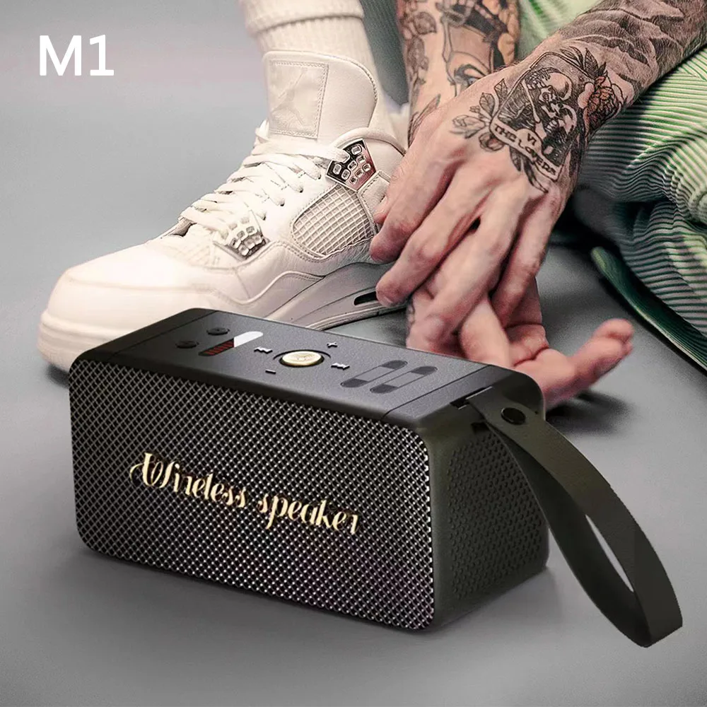 Home Vintage Bass Sound Box Portable Bluetooth Speaker Outdoor Wireless 3D Stereo Car Subwoofer Wireless Party MP3 Music System