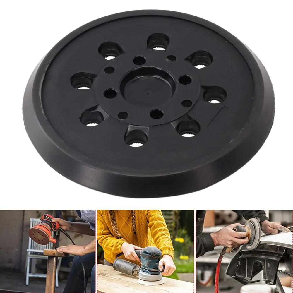 

5 Inch/125mm Black 8 Holes Backing Pad Sanding Pad For Bosch PEX 300 AE 400 AE 4000 AE Abrasives Pad Power Tools Spares